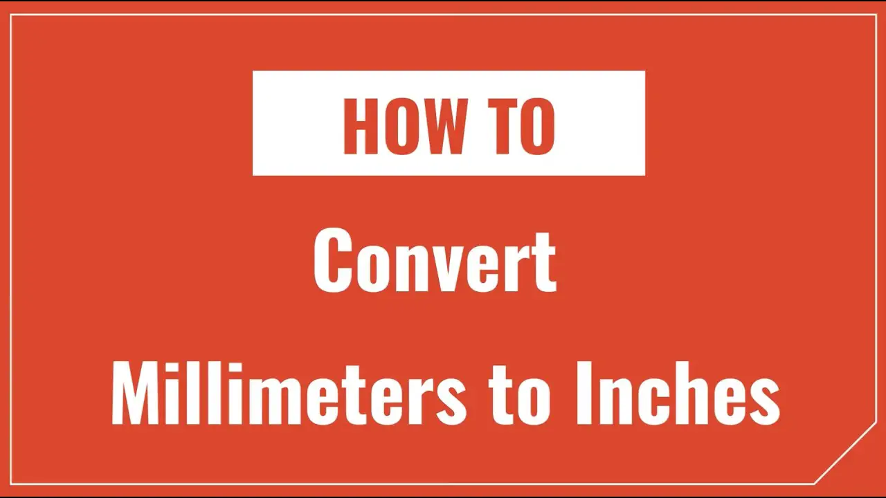 MM to Inch Converter